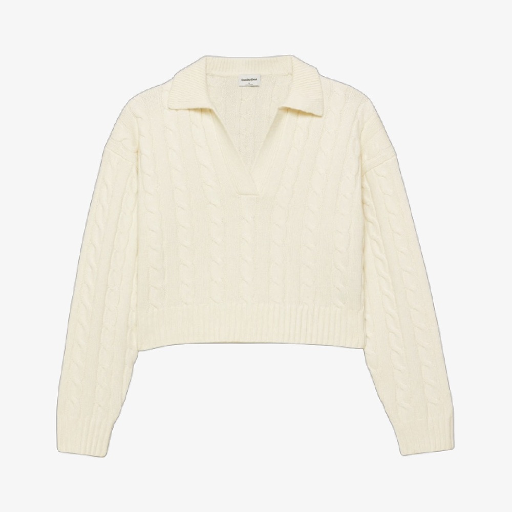 Aritzia Sunday Best Lottie Sweater small light birch